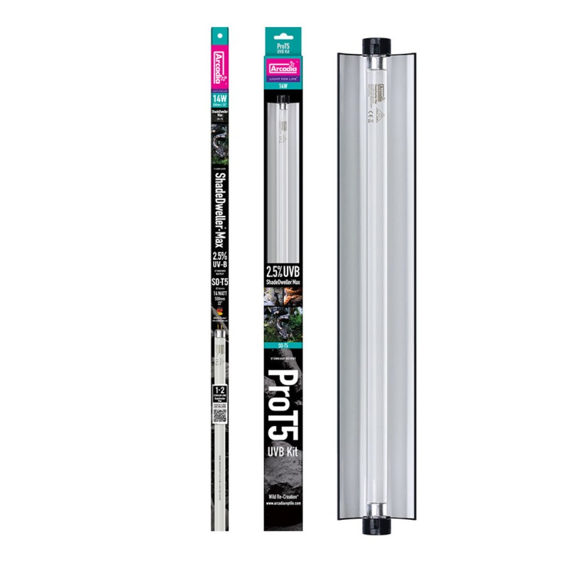 Arcadia T5 UVB Max Kit ShadeDweller 2.5% UVB 14W